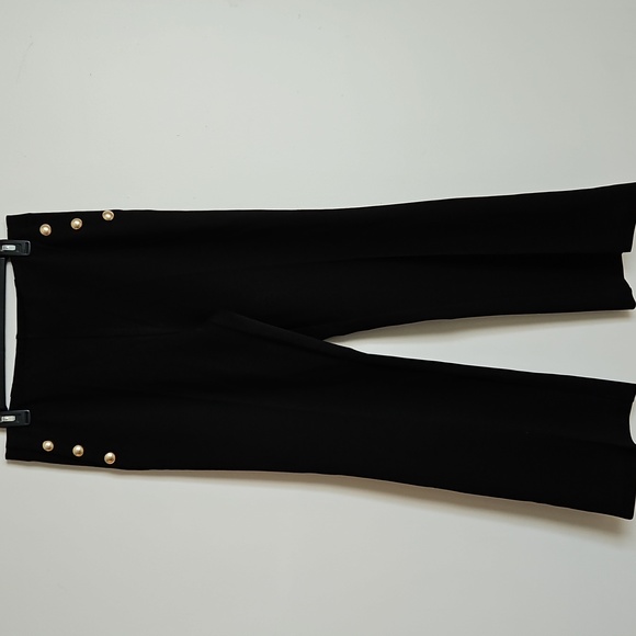 Susan Graver NWOT Smart Ponte 350 High Waist Bootcut Sailor Pant Pullon M Black - Picture 2 of 11